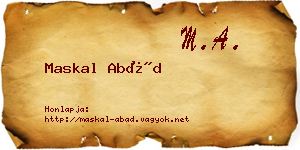 Maskal Abád névjegykártya